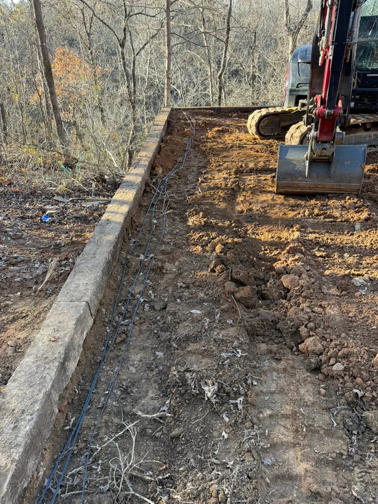 Cross Tie Retaining Wall, Stairs & Backyard Grading — photo 2