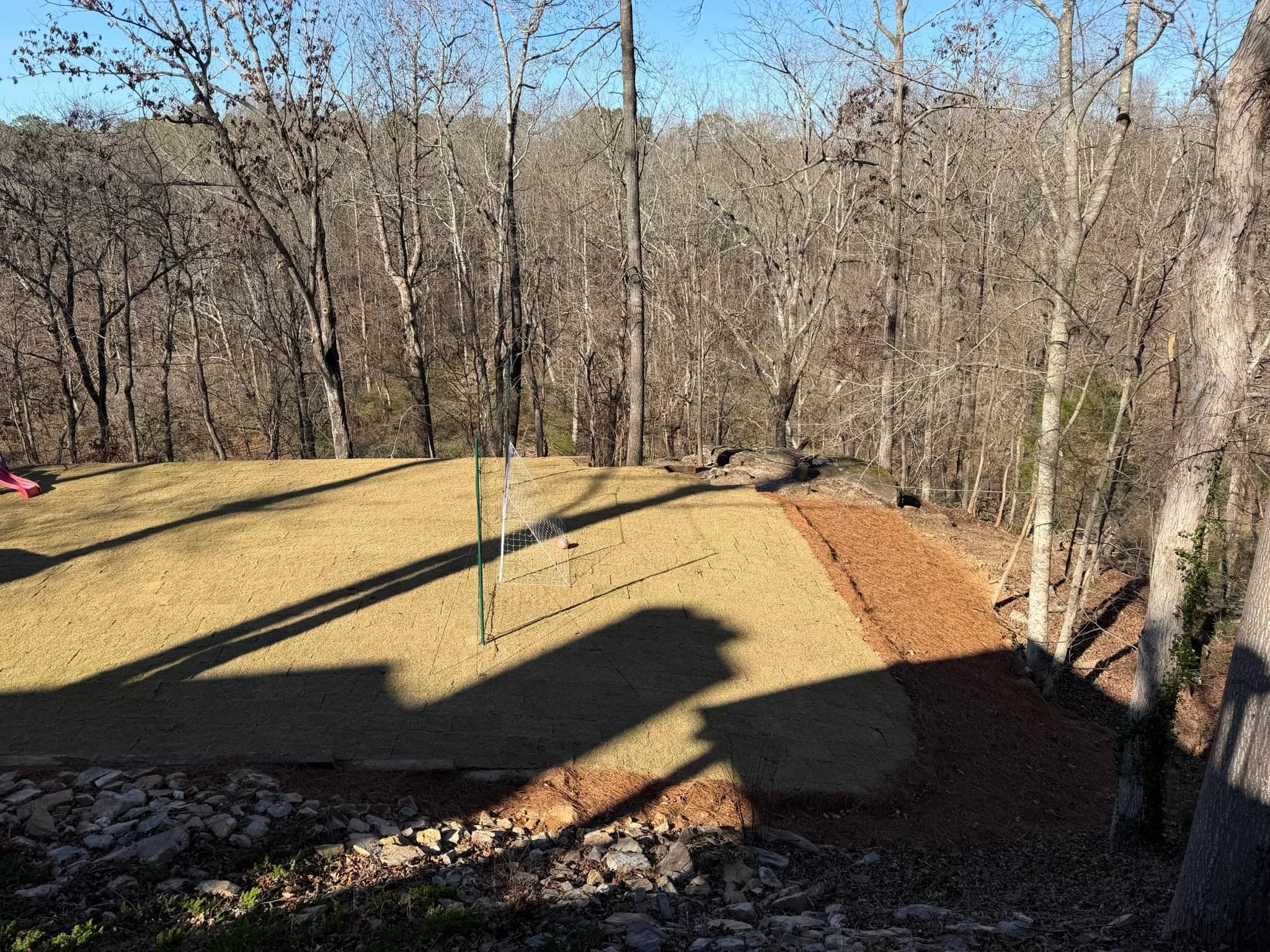 Cross Tie Retaining Wall, Stairs & Backyard Grading — photo 18