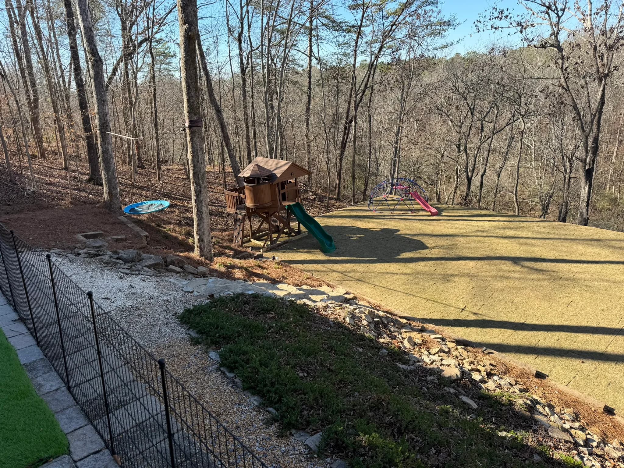 Cross Tie Retaining Wall, Stairs & Backyard Grading — photo 30