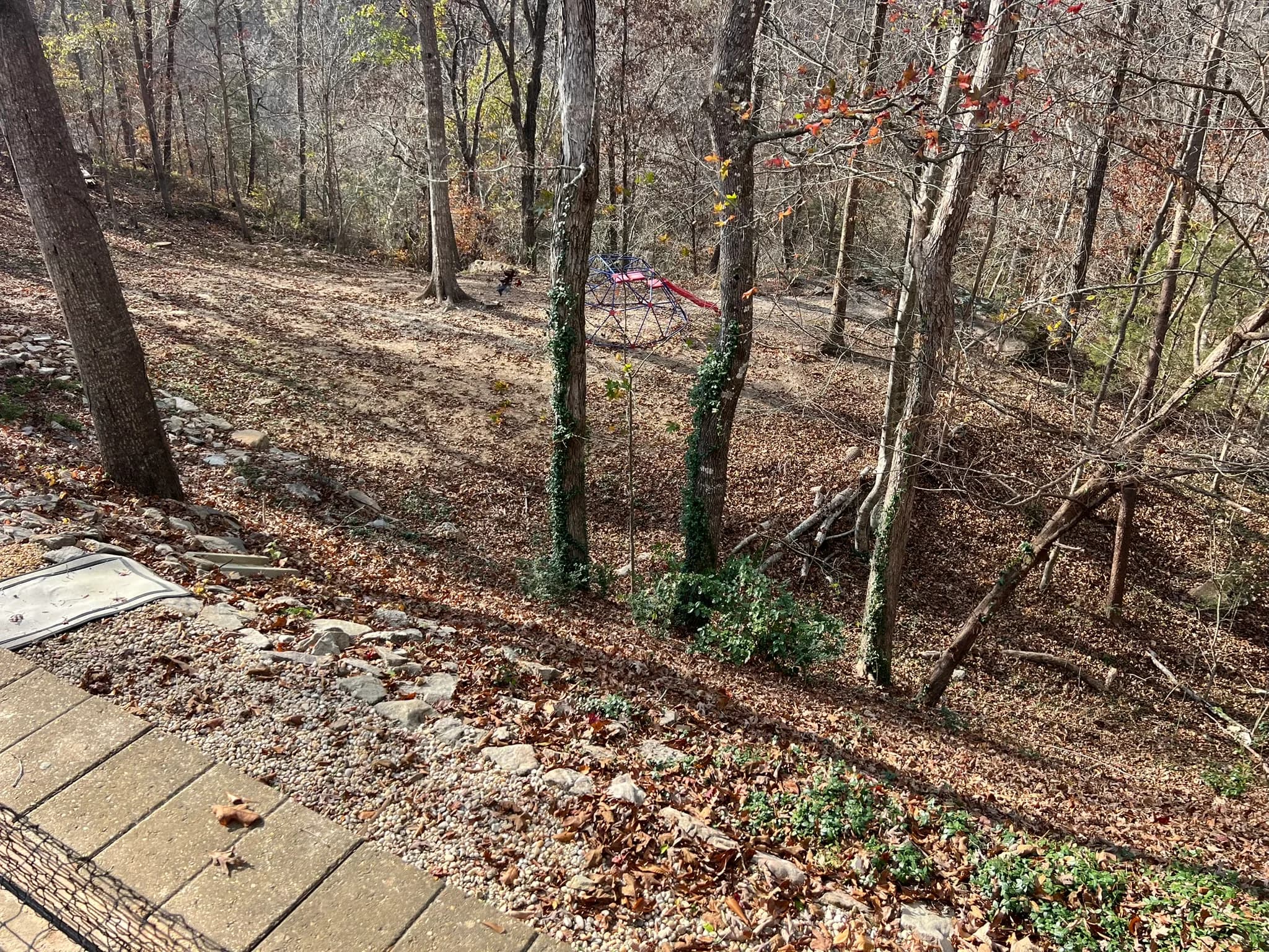 Cross Tie Retaining Wall, Stairs & Backyard Grading — photo 22