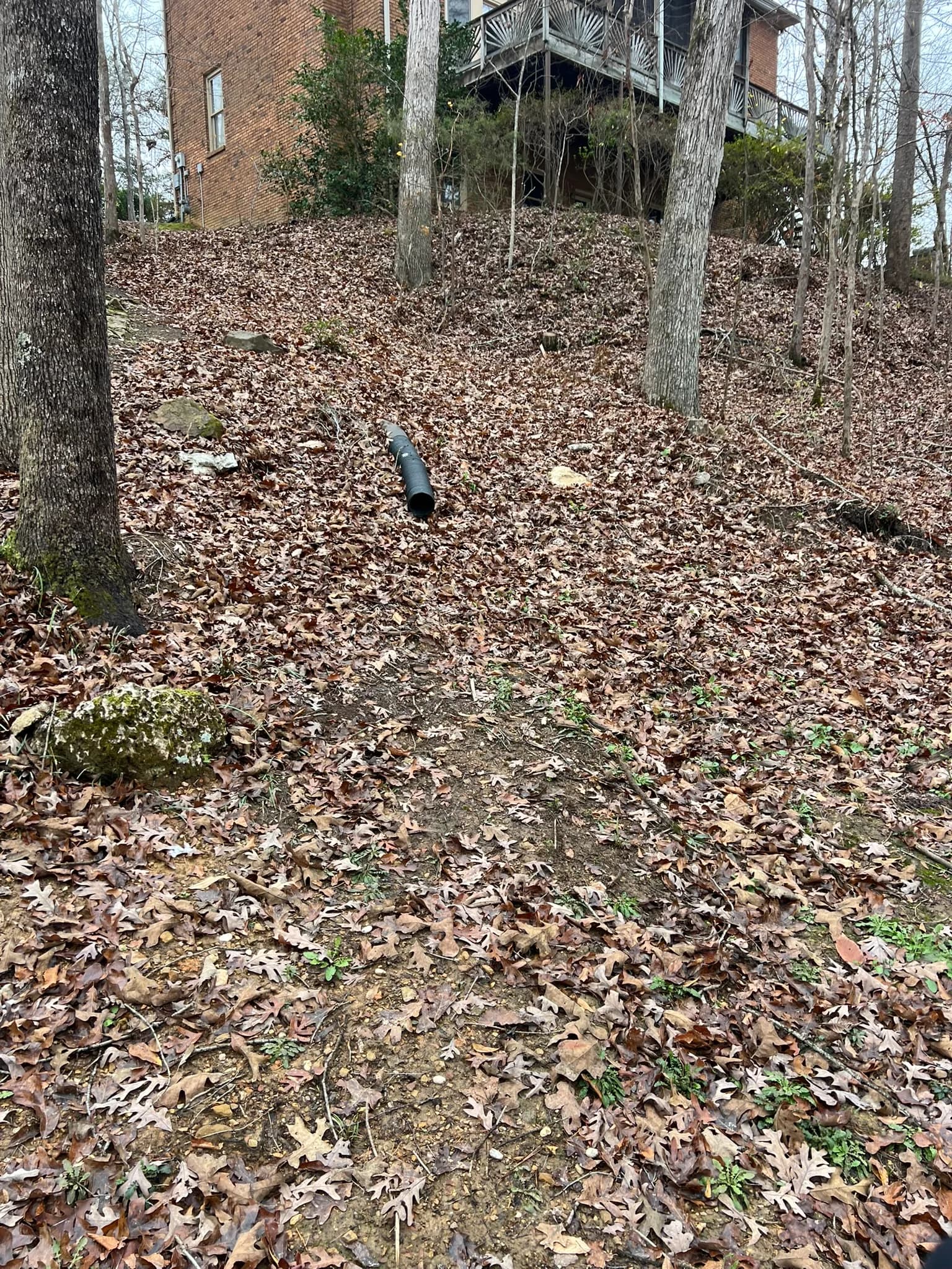 Cross Tie Retaining Wall, Stairs & Backyard Grading — photo 12