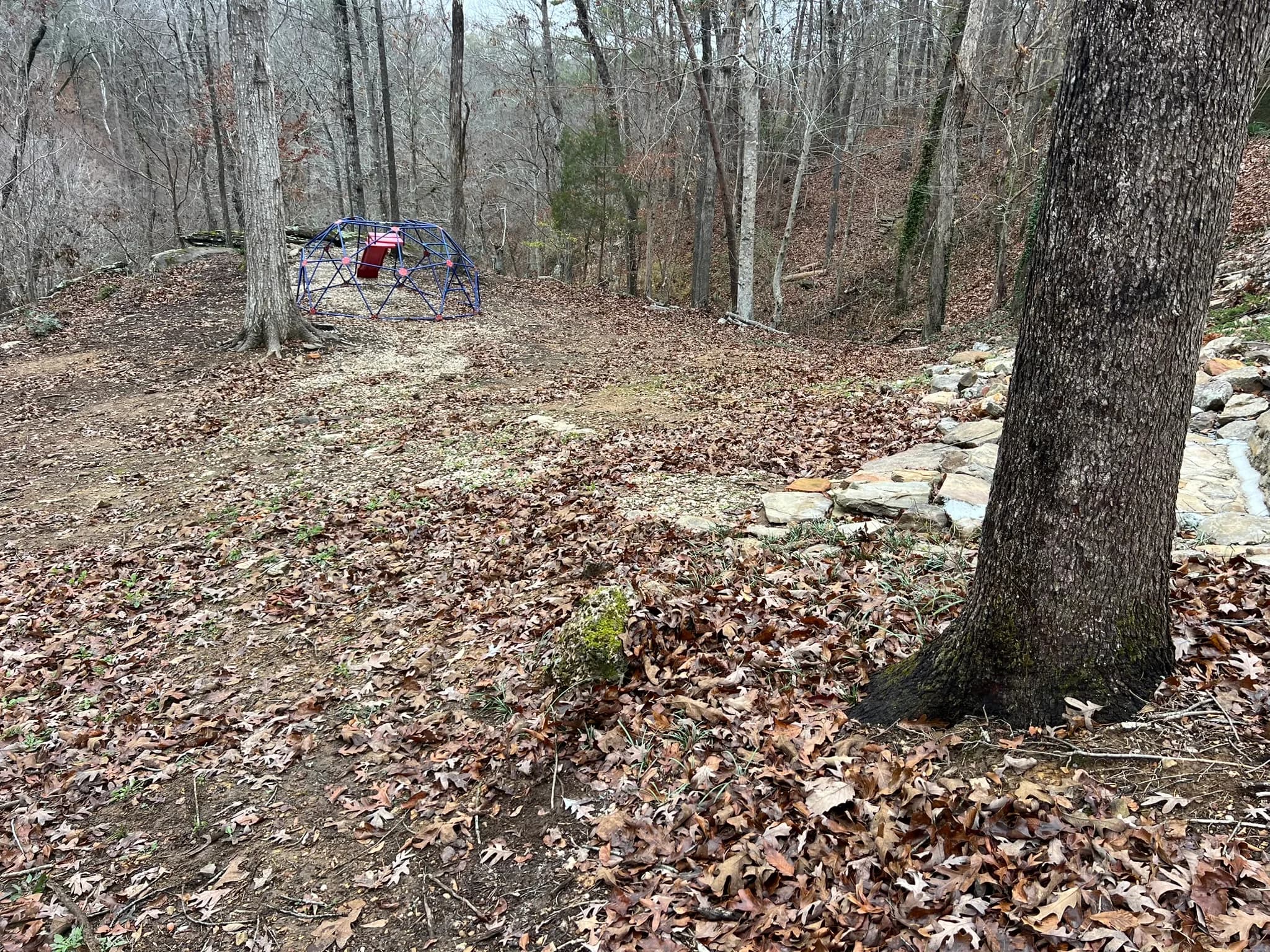 Cross Tie Retaining Wall, Stairs & Backyard Grading — photo 29