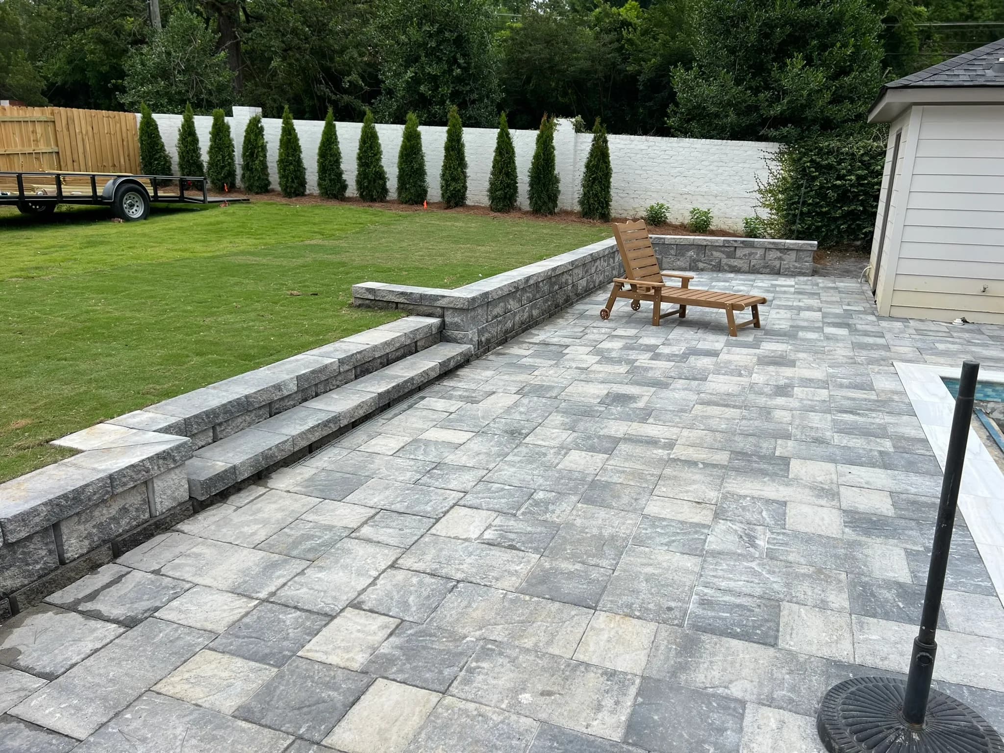 Pool & Backyard Redevelopment with Hardscape Installation — photo 24